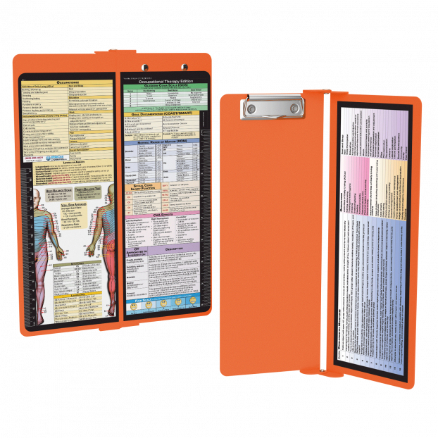 WhiteCoat Clipboard® Vertical - Orange Occupational Therapy Edition
