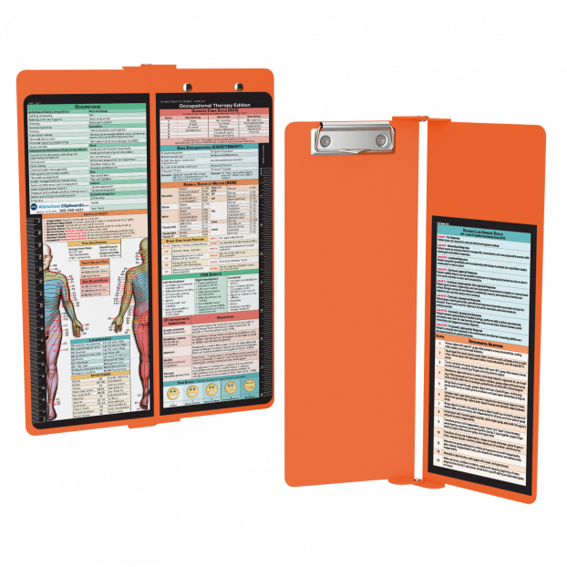 WhiteCoat Clipboard® Vertical - Orange Occupational Therapy Edition