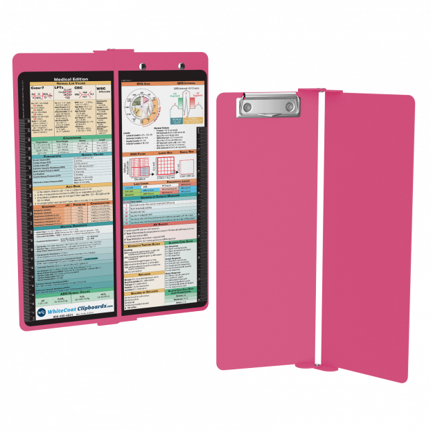 WhiteCoat Clipboard® Vertical - Pink Medical Edition