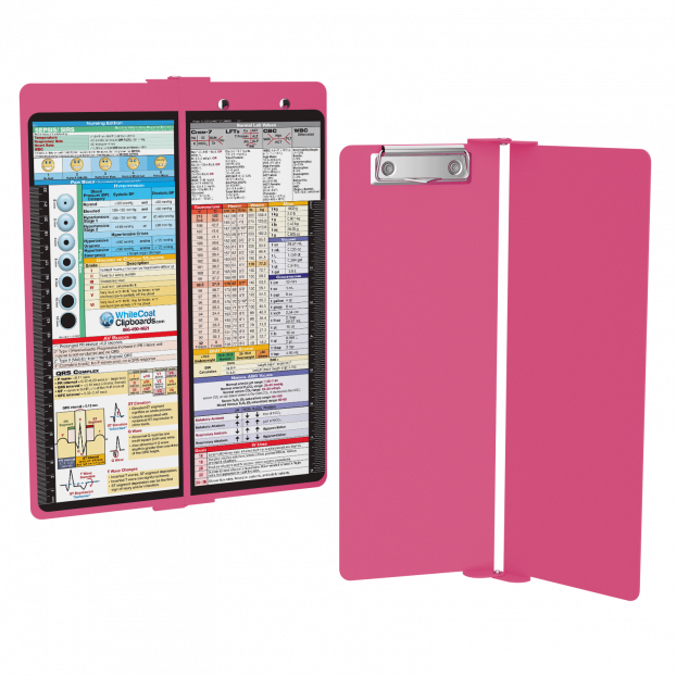 WhiteCoat Clipboard® Vertical - Pink Nursing Edition