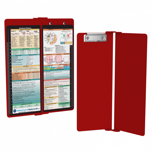 WhiteCoat Clipboard® Vertical - Red Medical Edition