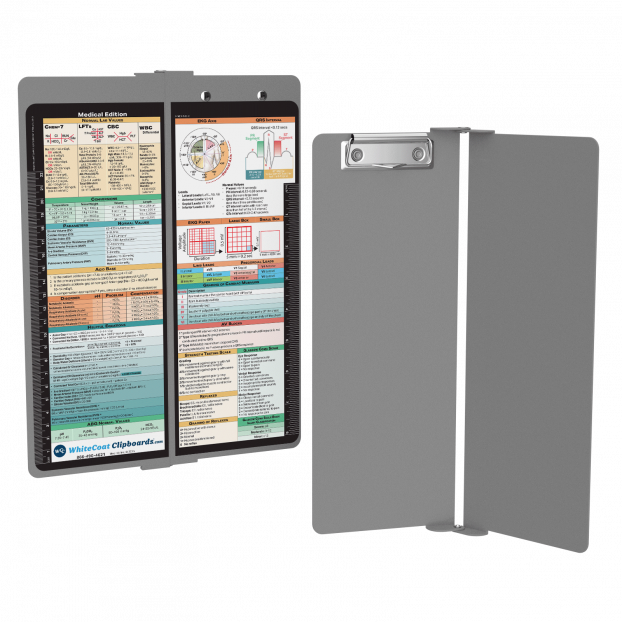 WhiteCoat Clipboard® Vertical - Silver Medical Edition