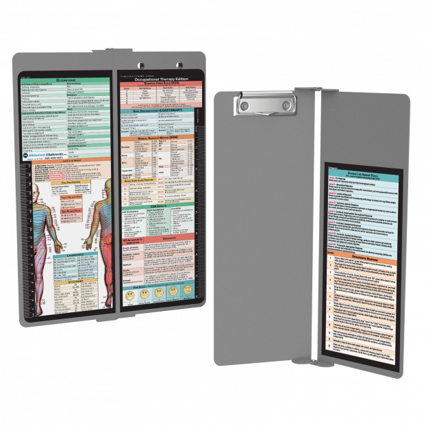 WhiteCoat Clipboard® Vertical - Silver Occupational Therapy Edition