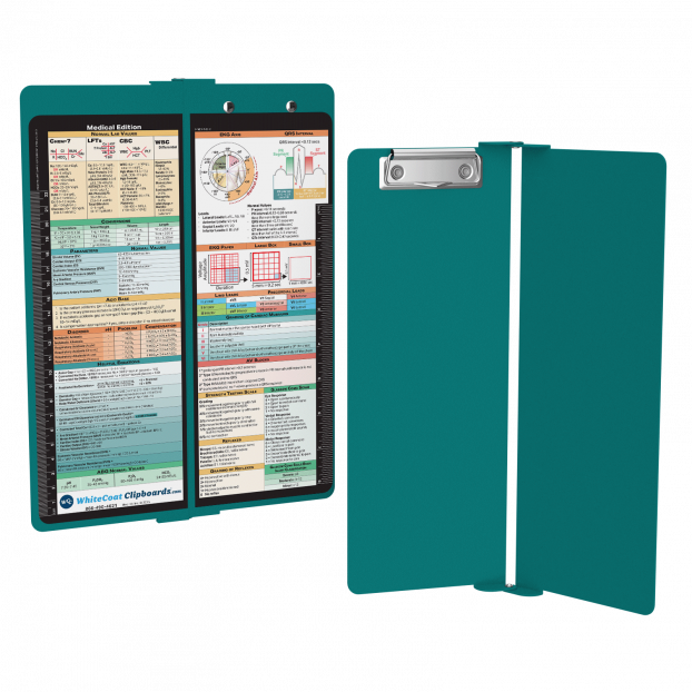 WhiteCoat Clipboard® Vertical - Teal Medical Edition