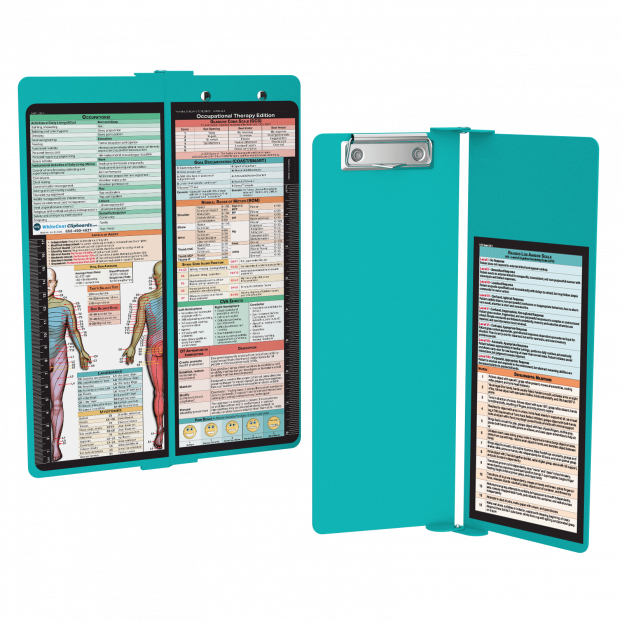 WhiteCoat Clipboard® Vertical - Teal Occupational Therapy Edition