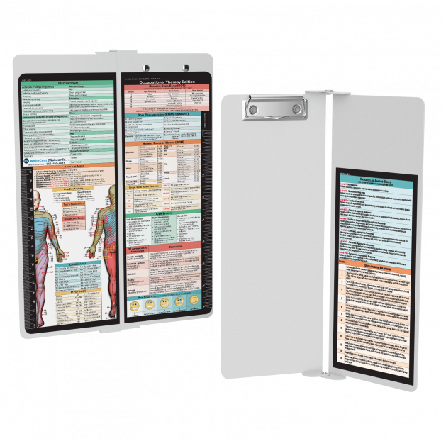WhiteCoat Clipboard® Vertical - White Occupational Therapy Edition