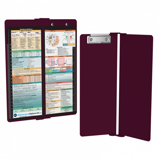 WhiteCoat Clipboard® Vertical - Wine Medical Edition