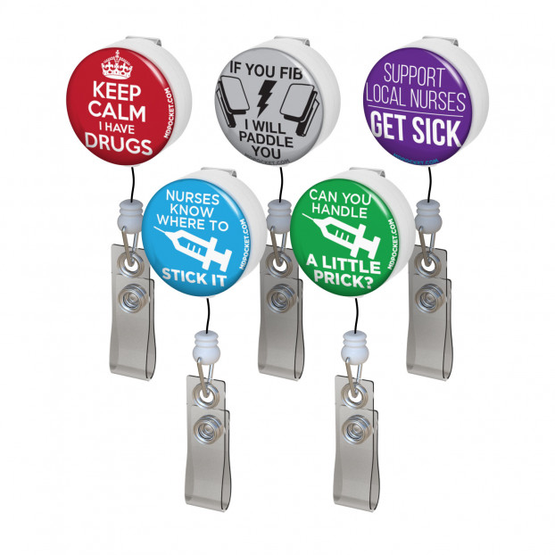 Saucy Nurse Buttons Badge Reel Pack