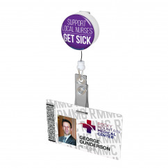 Support Local Nurses Get Sick Button Badge Reel 