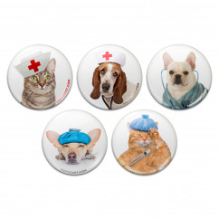 Cats And Dogs Pinback Buttons