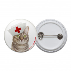 Nurse Kitty Pinback Button