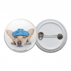 Sick Chihuahua Pinback Button