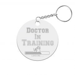 Doctor in Training Circle Keychain