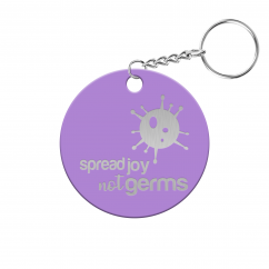 Spread Joy Not Germs Circle Keychain