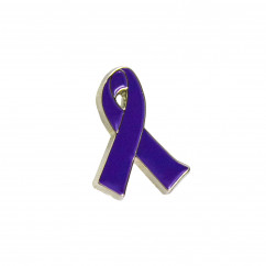 Purple Lapel Ribbon Pin