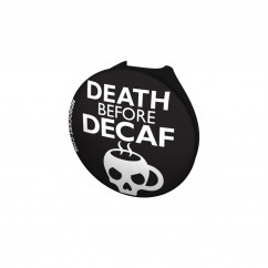 Death Before Decaf Stethoscope Button
