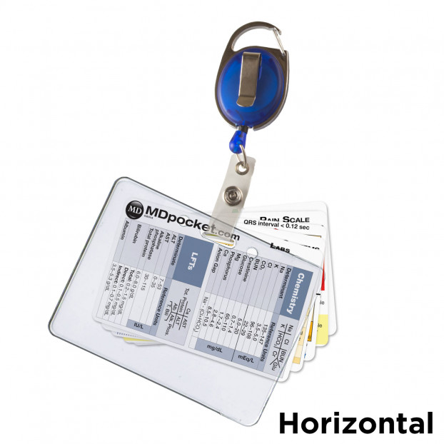 Blue Rapid ID Badge Reel Nurse Pack Vertical
