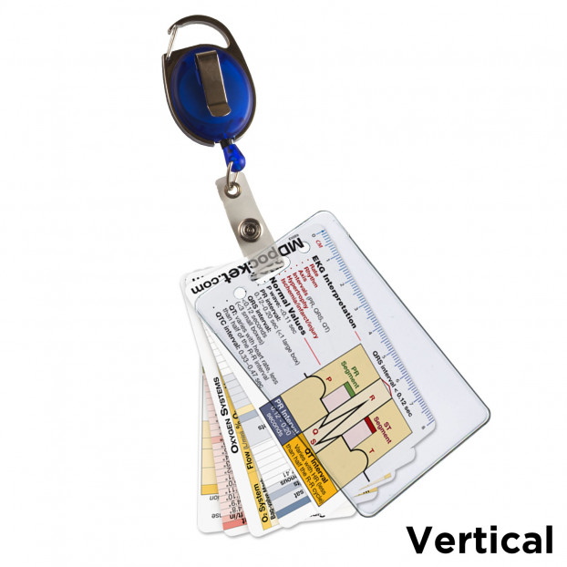 Blue Rapid ID Badge Reel Nurse Pack Vertical