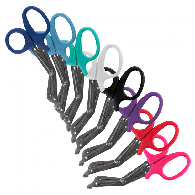  24 Pcs Gauze Scissors Mini Bandage Shears Stainless Steel  Nursing Scissors for Nurses Small Wound Shears Athletic Tape Scissors  Safety Shears for Indoor Outdoor General Use, 4.8 Inches, 5 Colors 