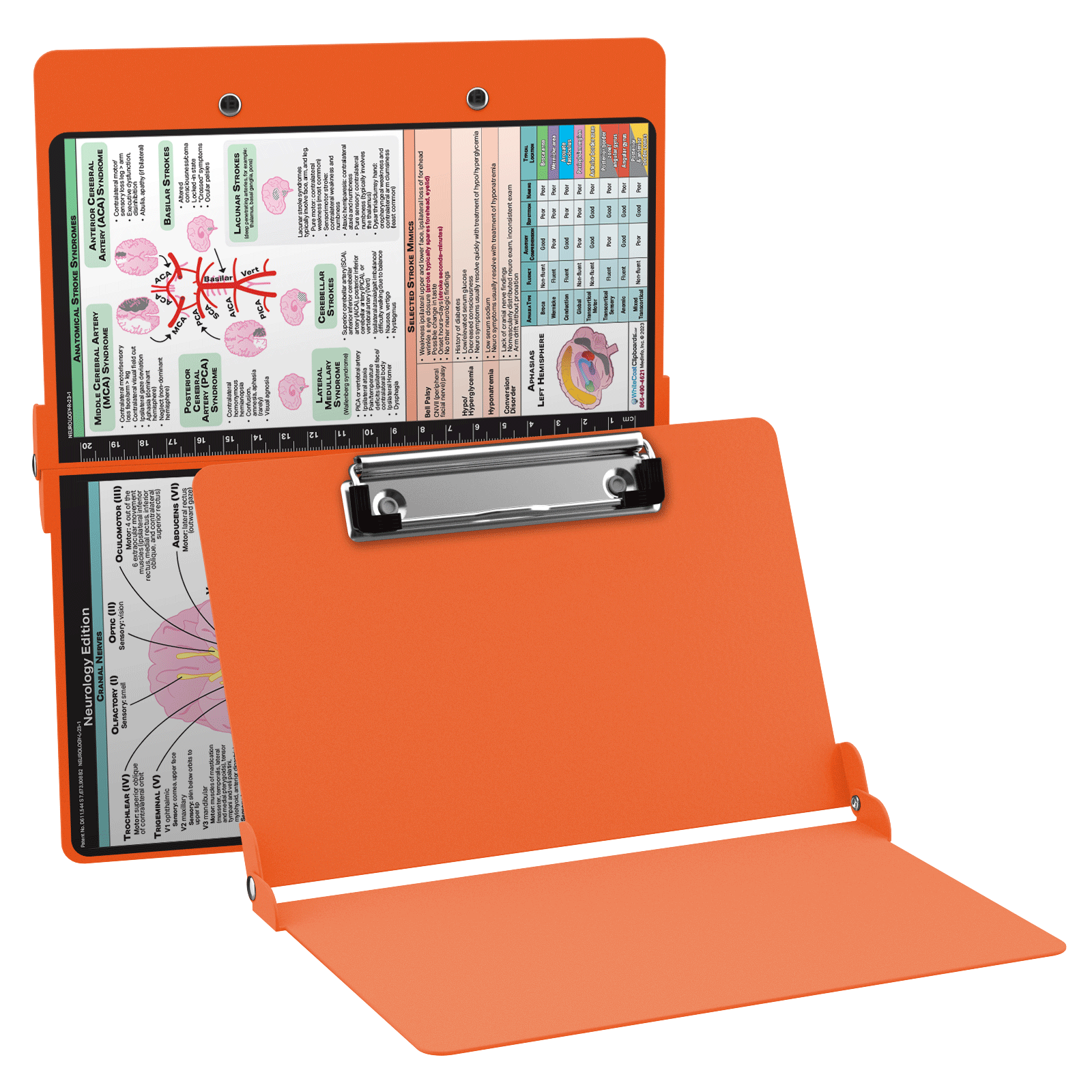 WhiteCoat Clipboard – Lilac Occupational Therapy Edition, Full-Size Folding Aluminum Clipboard With Reference Guides