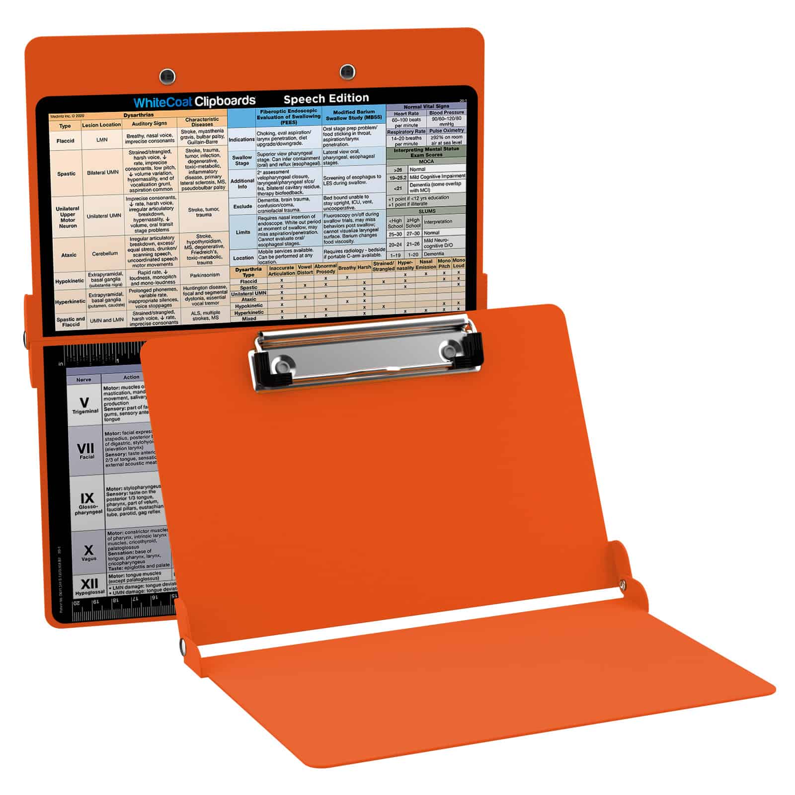 WhiteCoat Clipboard® - Orange Speech Language Pathology Edition