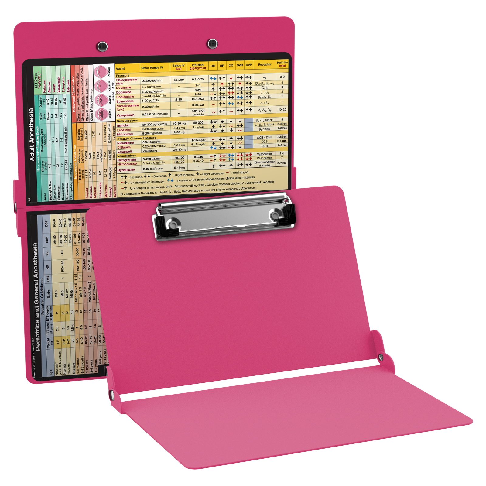 WhiteCoat Clipboard® Pink Anesthesia Edition