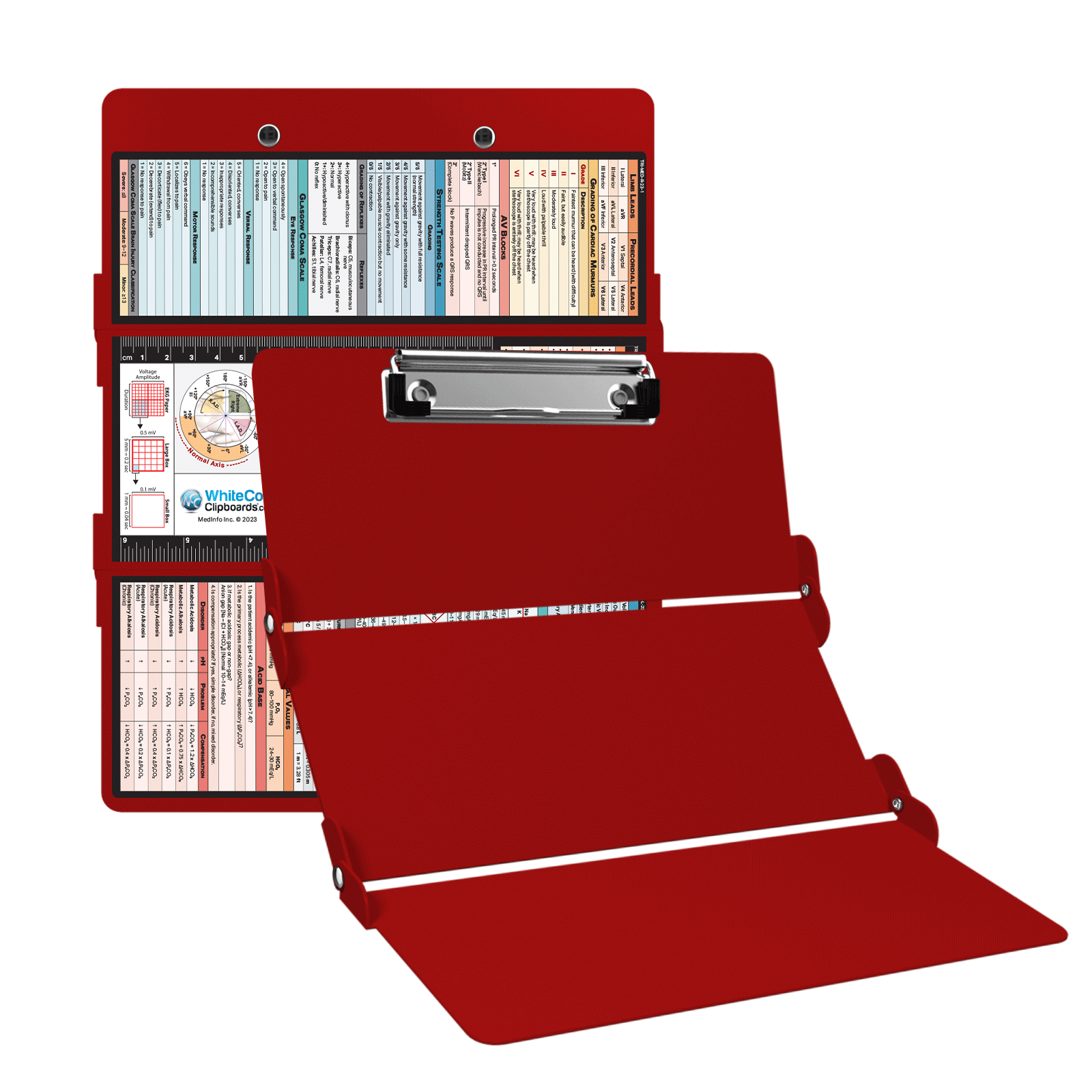 WhiteCoat Clipboard® Trifold - Red Medical Edition