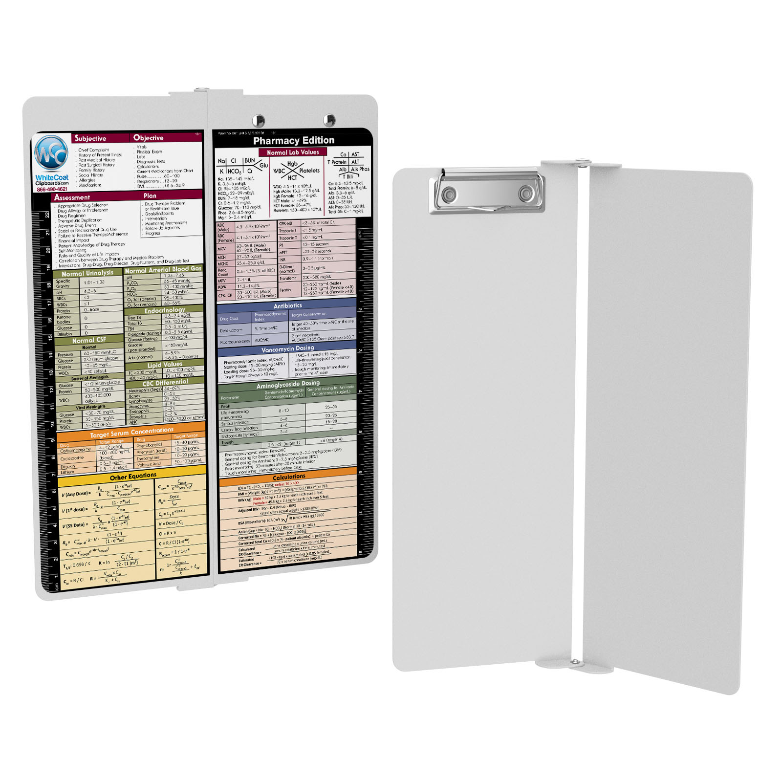 WhiteCoat Clipboard® Vertical White Pharmacy Edition