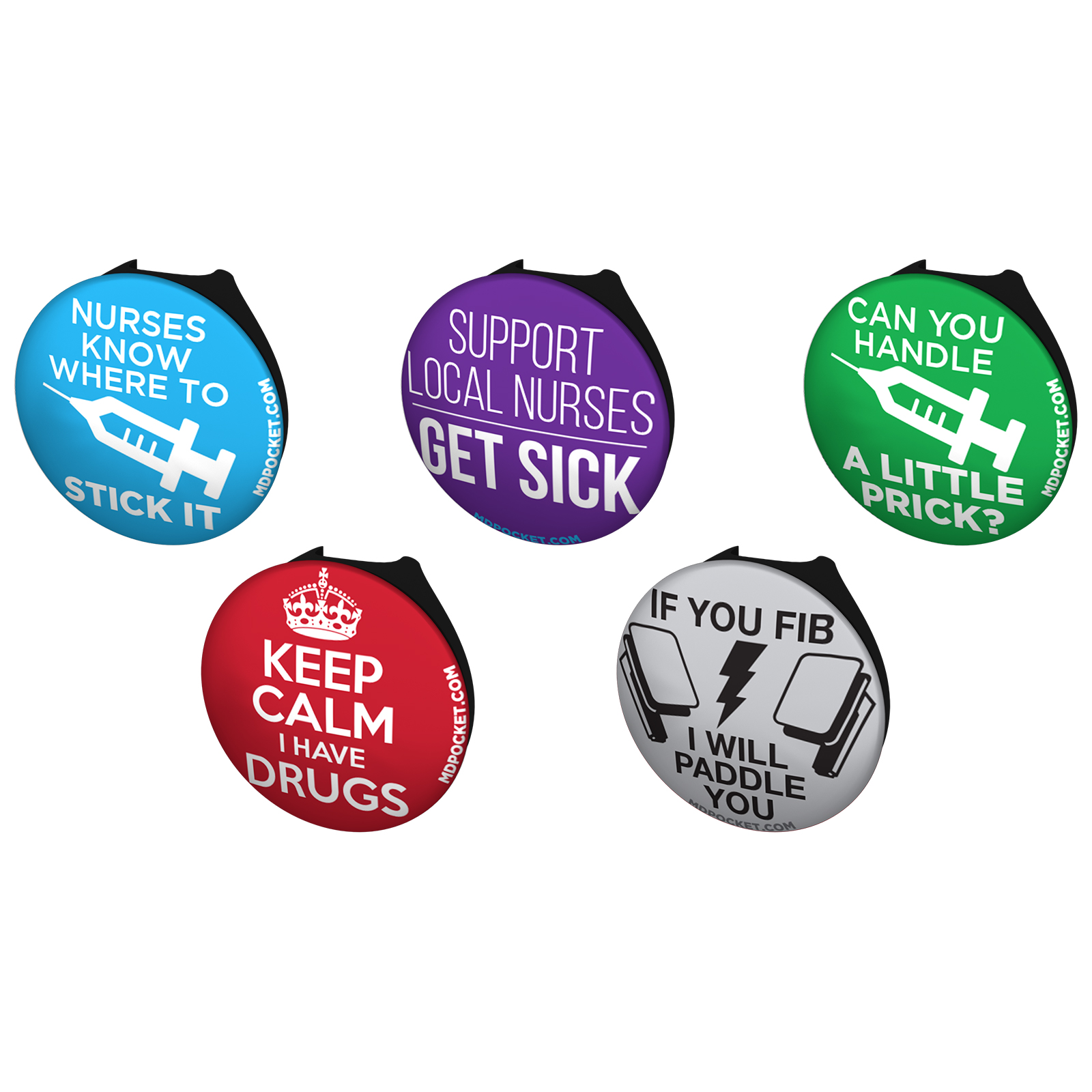 Saucy Nurse Stethoscope Button Pack